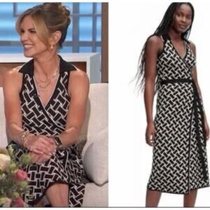 Diane Von Furstenberg for Target Vintage Weave Sweater Knit Wrap Dress L